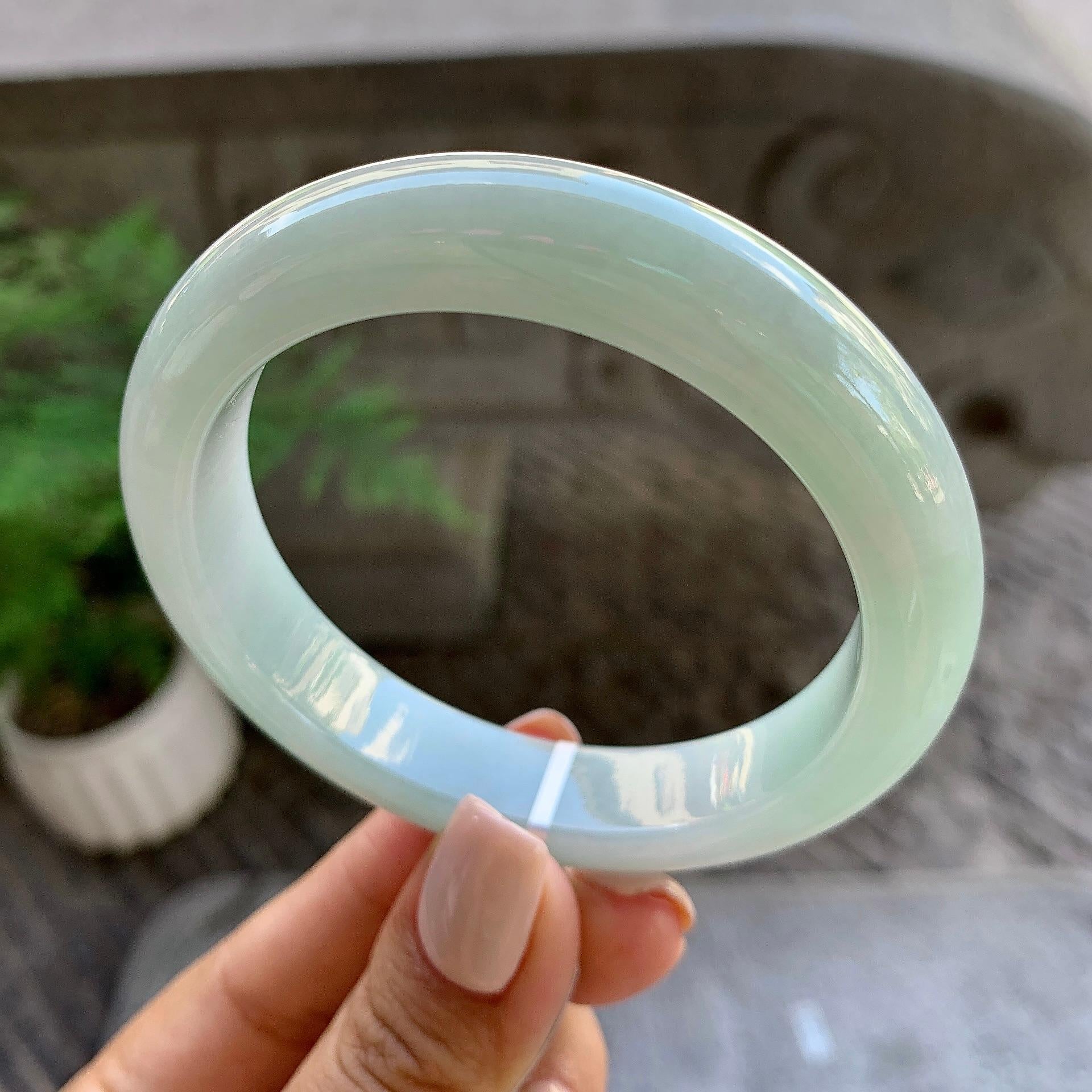 细糯种带底色平安镯（56mm）（yc213150）