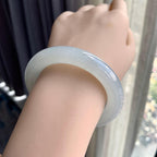 糯冰种无色圆条手镯（53.8mm）（yc225079）