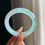 冰种天空蓝翡翠平安镯（57.2mm)（yc361654）