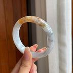 糯冰特色翡翠平安镯（57.2mm)（yc406323）