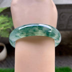 糯冰种飘花宽版轮胎手镯（56.8mm）（yc223276）