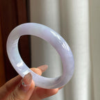 细糯冰紫罗兰翡翠平安镯（56.8mm）（yc185597）