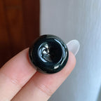 冰种墨翠翡翠平安扣（yc257820）