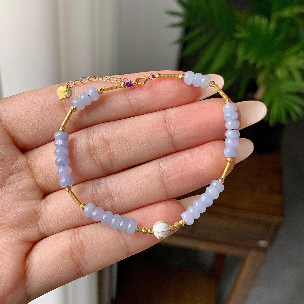 细糯种紫罗兰算盘珠手链（yc207250）