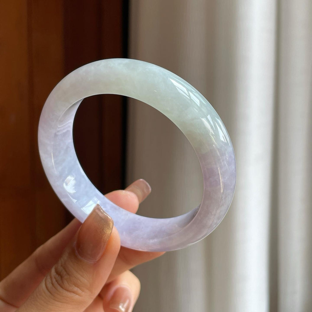 糯冰紫罗兰翡翠平安镯（54.5mm）（yc373911）