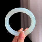冰种晴底翡翠平安镯(58.2mm)（yc363419）