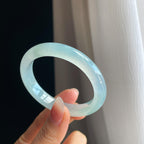 冰种淡春彩翡翠贵妃镯（53mm）（yc316820）