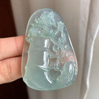 冰种晴底翡翠竹节牌子（yc302100）