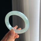 冰种淡底色翡翠平安镯（55.8mm）（yc374767）