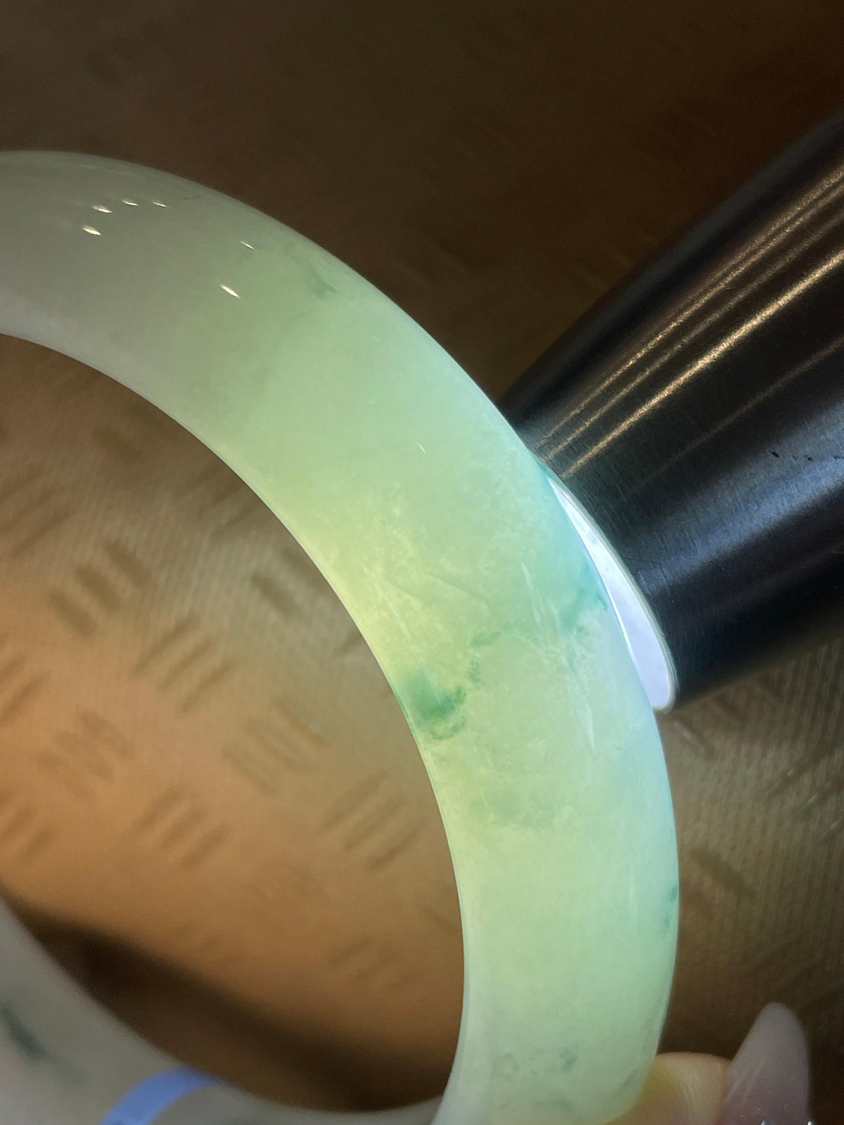 糯冰飘花正圈平安镯58圈（yc777328）