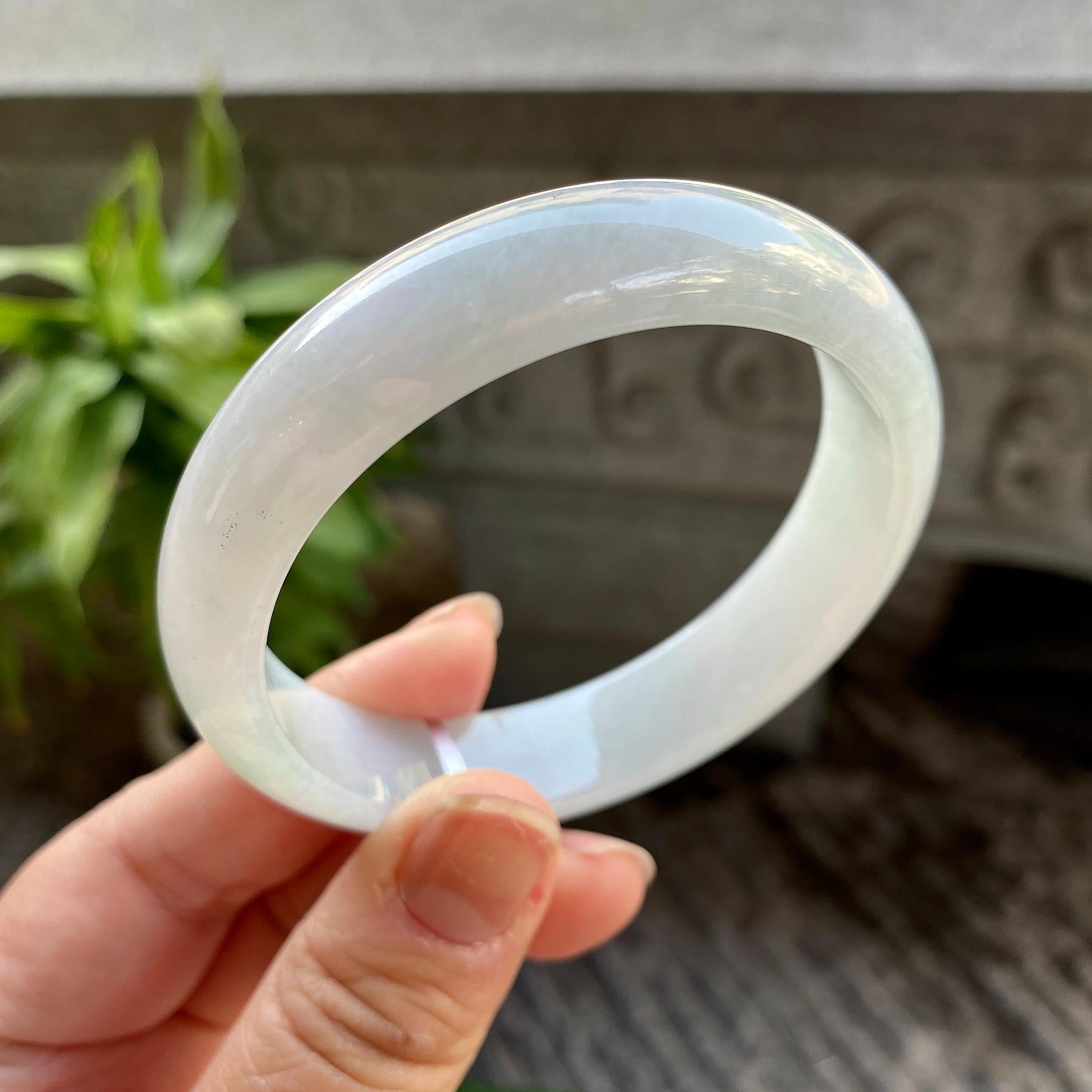 细糯种无色平安镯（56.8mm）（yc311013）