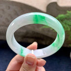 细糯种飘阳绿宽版轮胎手镯（58.4mm）（yc253746）