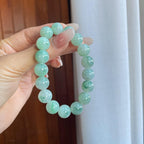 糯冰飘花翡翠珠串手串（yc266478）