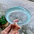 冰种淡晴水圆条手镯（54.9mm）（yc246679）