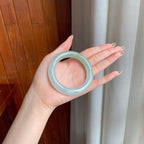 糯冰黄翡翡翠圆条手镯（53mm)（yc414705）