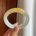 糯冰种黄翡翡翠平安镯（56.8mm）（yc424911）