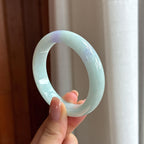 糯种特色翡翠平安镯（53mm)（yc422927）