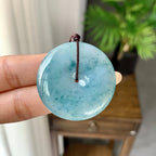 细糯种飘花平安扣吊坠（yc248131）