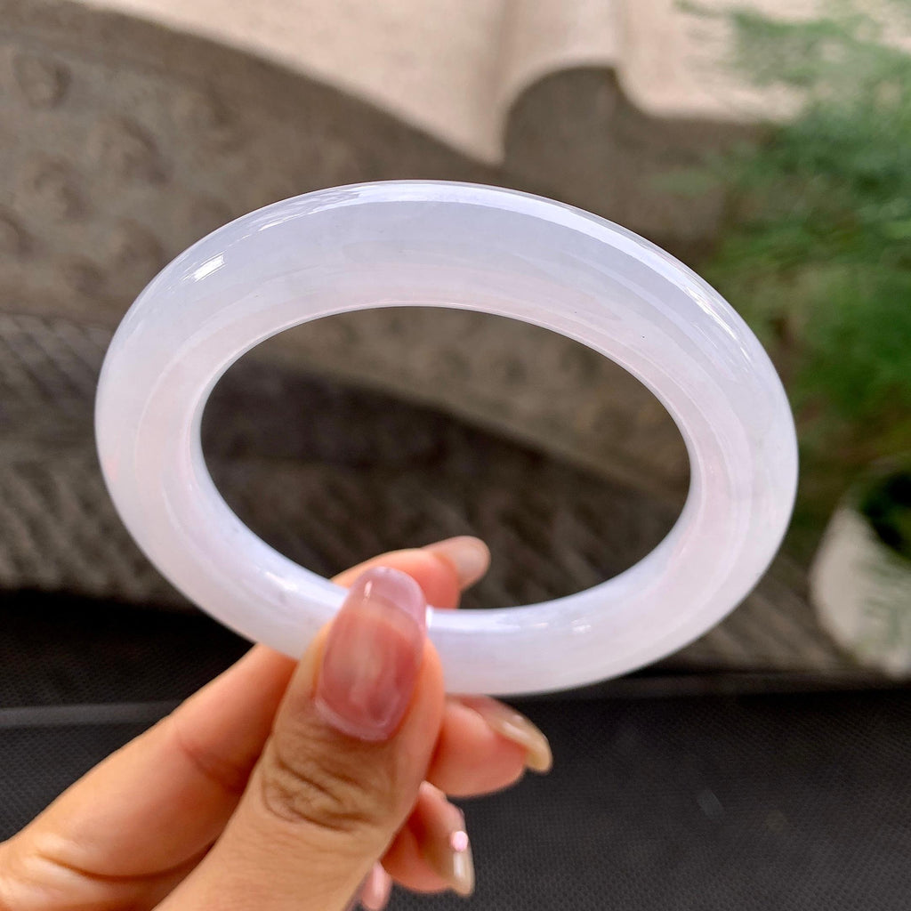 细糯种淡紫罗兰圆条手镯（55.4mm）（yc288671）