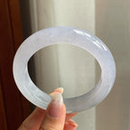 冰种淡紫底翡翠平安镯（56mm）（yc206756）