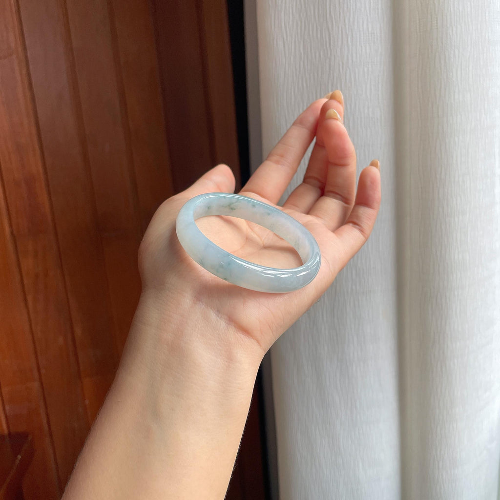 糯冰飘花翡翠贵妃镯(50.8mm)（yc413644）