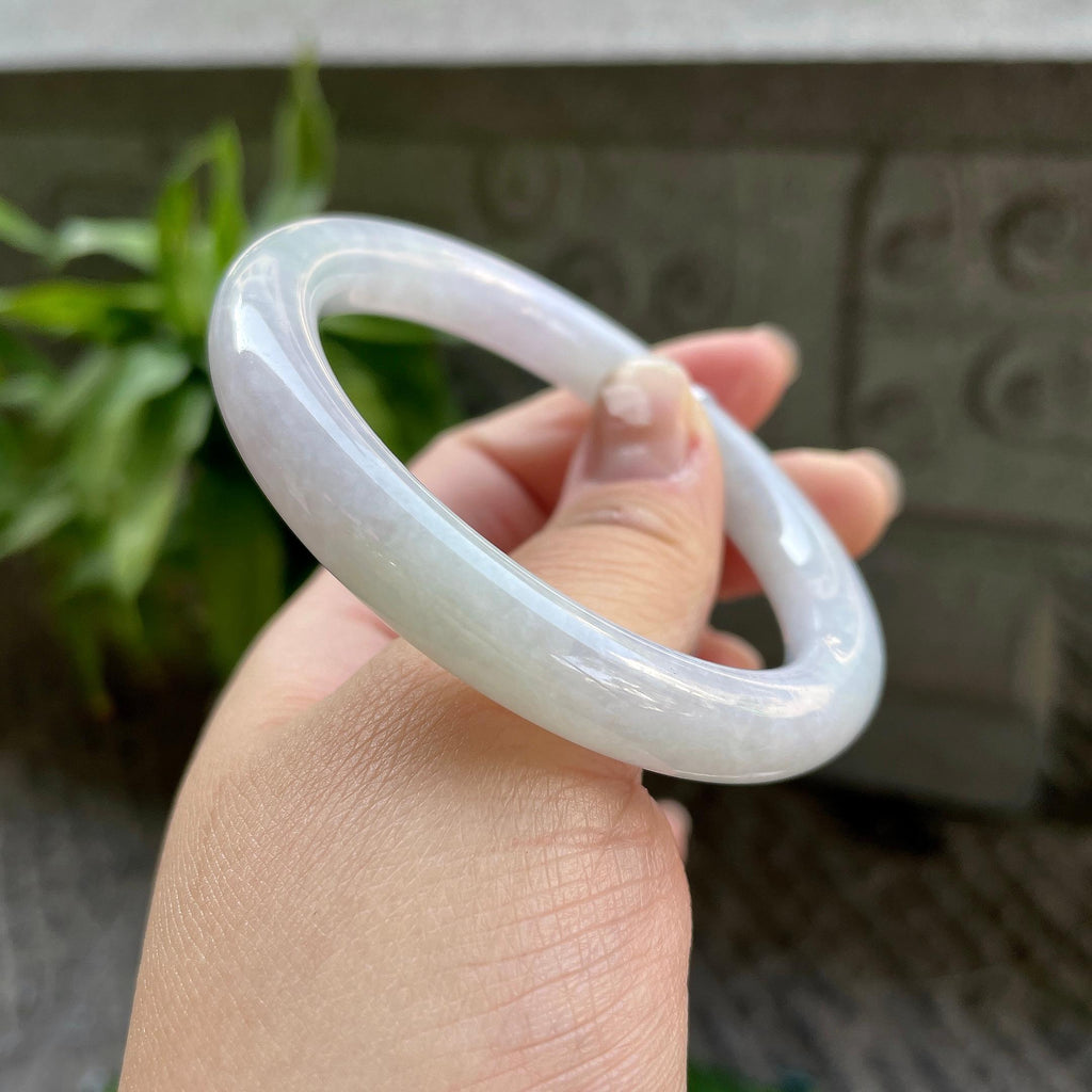 细糯种淡晴底圆条手镯（55.8mm）（yc310097）