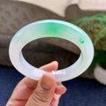 糯冰种飘绿平安镯（55.2mm）（yc233909）