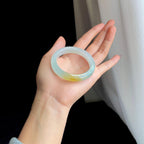 冰种黄翡翡翠平安镯（52mm）（yc316766）