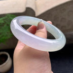 糯冰种淡春彩平安镯（63mm）（yc196494）