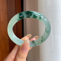 冰种飘花翡翠平安镯（54.6mm)（yc412127）