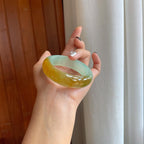 冰种宽版晴底黄翡特色镯（54.5mm）（yc278057）