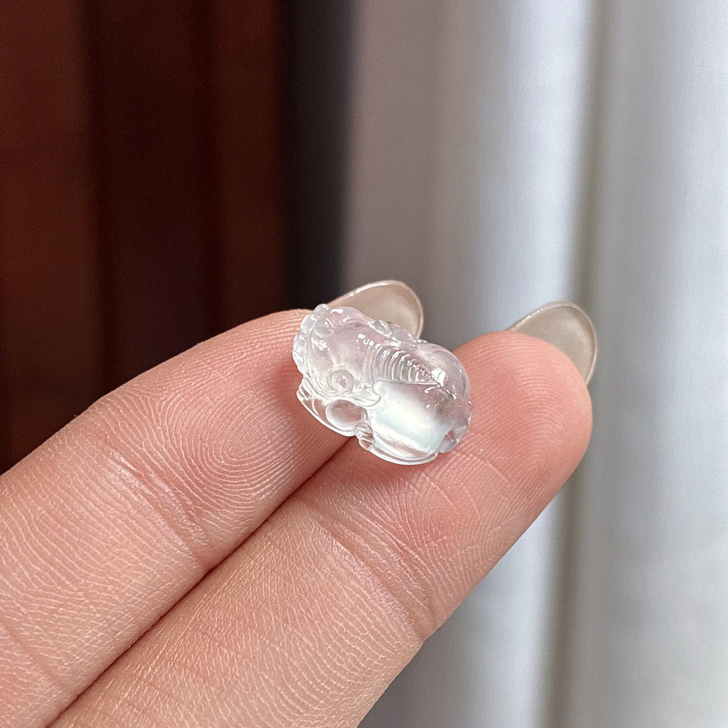 高冰貔貅裸石蛋面 天然A货缅甸翡翠（yc485470）