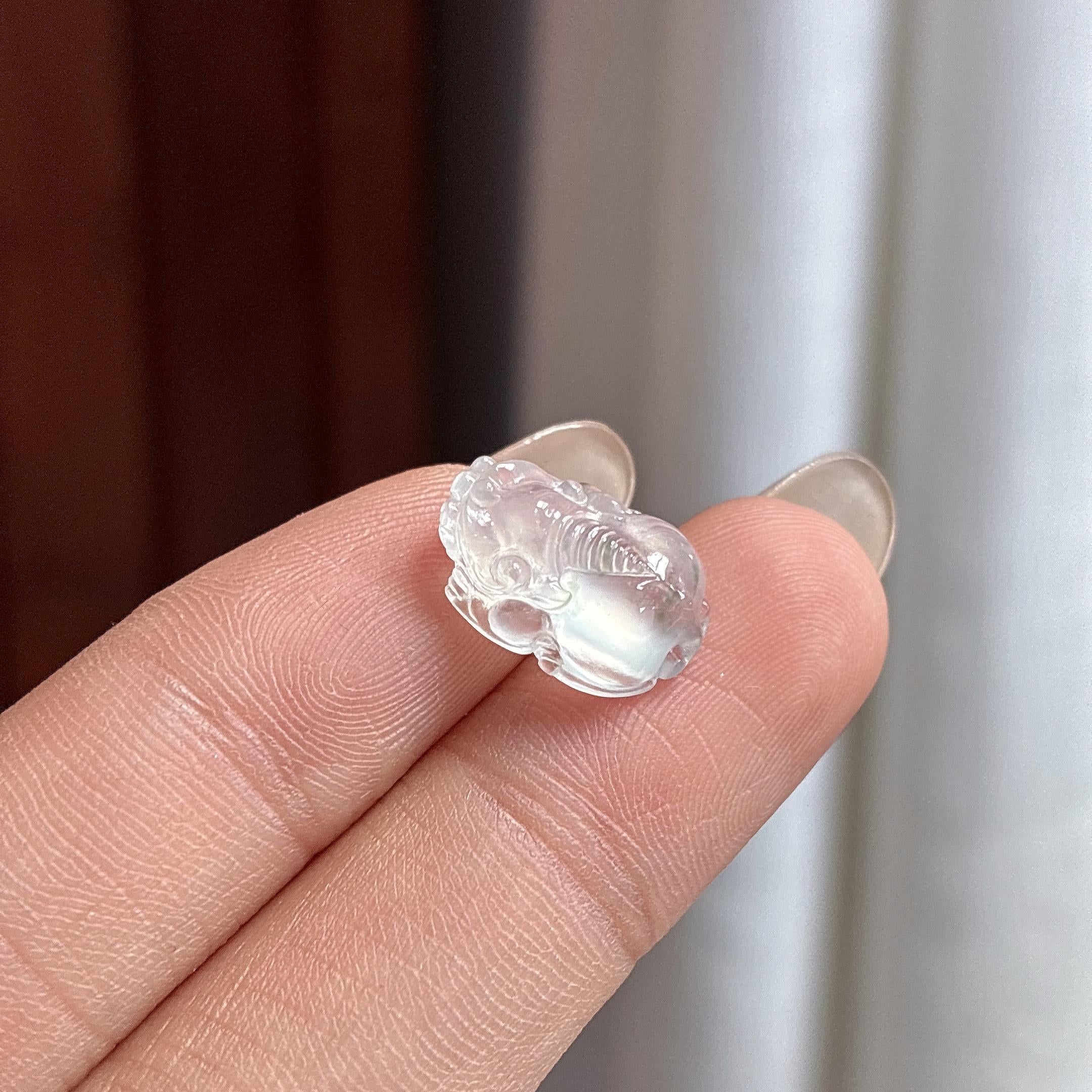 高冰貔貅裸石蛋面 天然A货缅甸翡翠（yc485470）