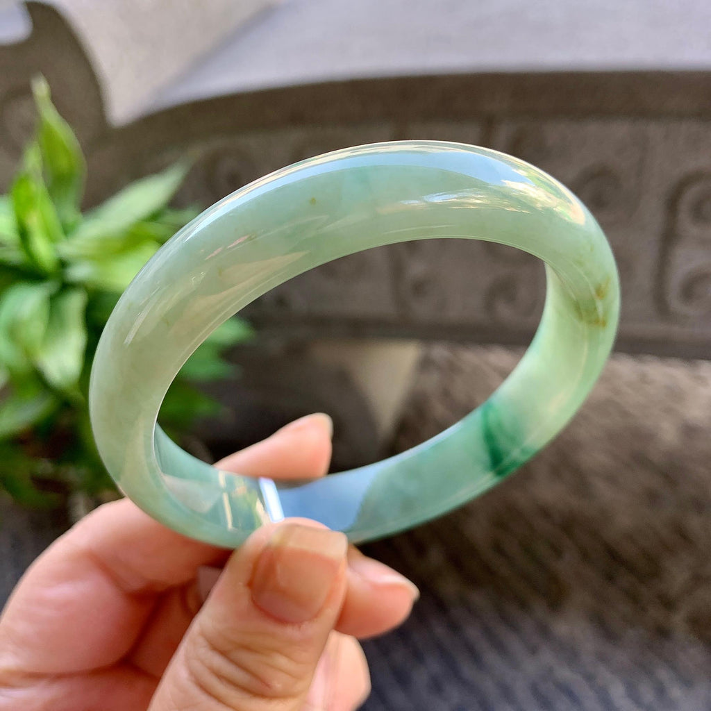 细糯种飘花平安镯（59.2mm）（yc308758）