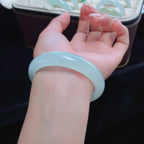 冰种蓝晴底正圈翡翠手镯（57.8mm）