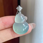 18k金扣冰种蓝晴底翡翠葫芦（yc241866）