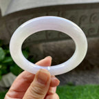 细糯种淡粉底圆条手镯（54.3mm）（yc304774）