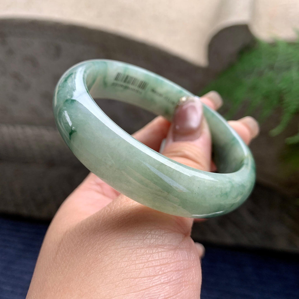 糯种飘花宽版轮胎手镯（56.7mm）（yc297956）