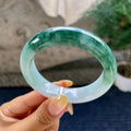 细糯种飘花正圈平安镯55.3圈 天然缅甸A货翡翠（yc483939）
