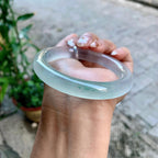 高冰种飘花圆条手镯（55.1mm）（yc246678）