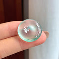 玻璃种起光飘花翡翠平安扣（yc434115）