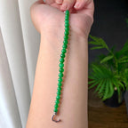 糯冰种满绿小米珠手链（yc221409）