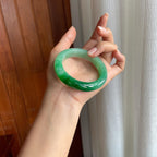 糯冰带辣色翡翠平安镯（54.6mm）（yc400220）