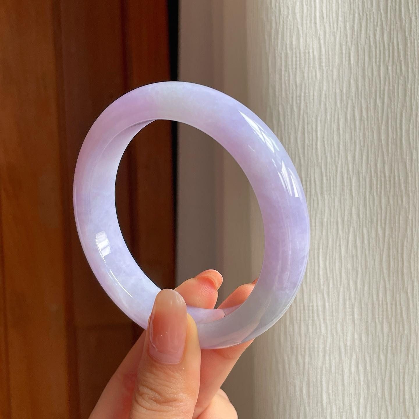 糯冰紫罗兰翡翠平安镯（58.7mm)（yc352499）