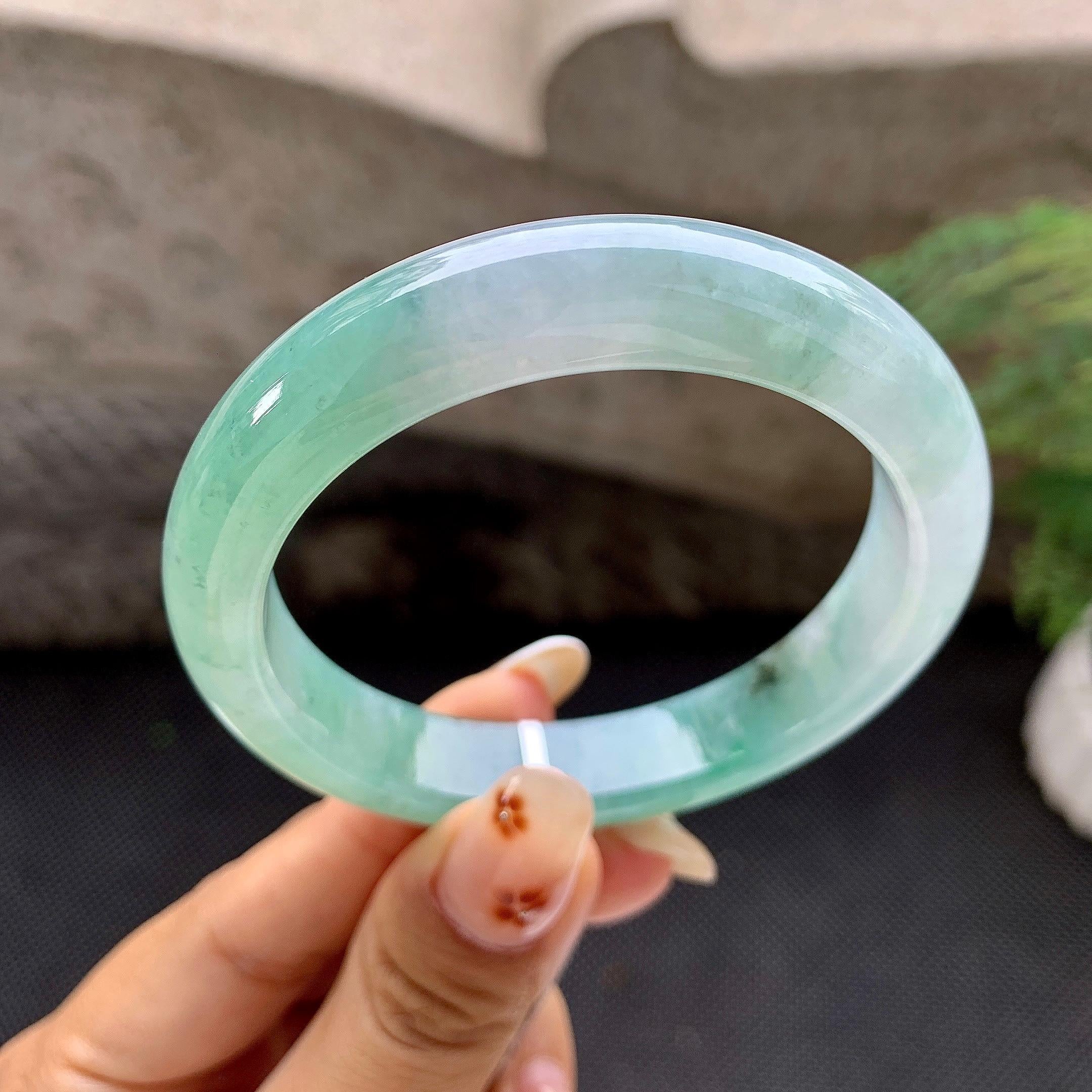 细糯种飘花平安镯（54mm）（yc257771）