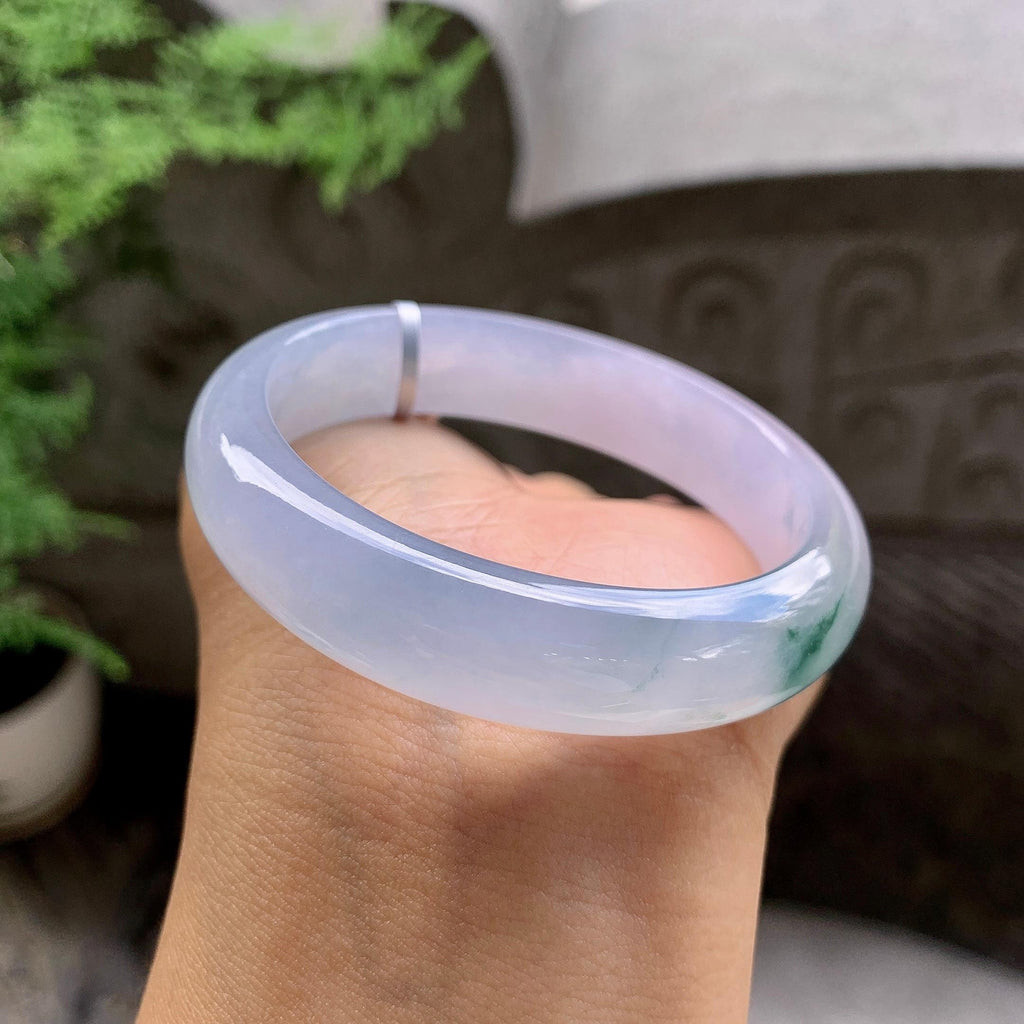 糯冰种飘花贵妃手镯（51.5mm）（yc203691）