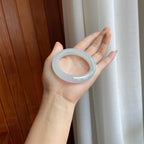 冰种白月光翡翠平安镯（54mm）（yc312901）