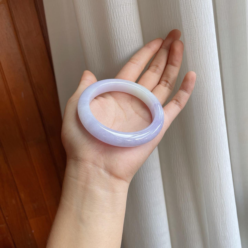 糯冰紫罗兰翡翠平安镯（57mm）（yc254962）