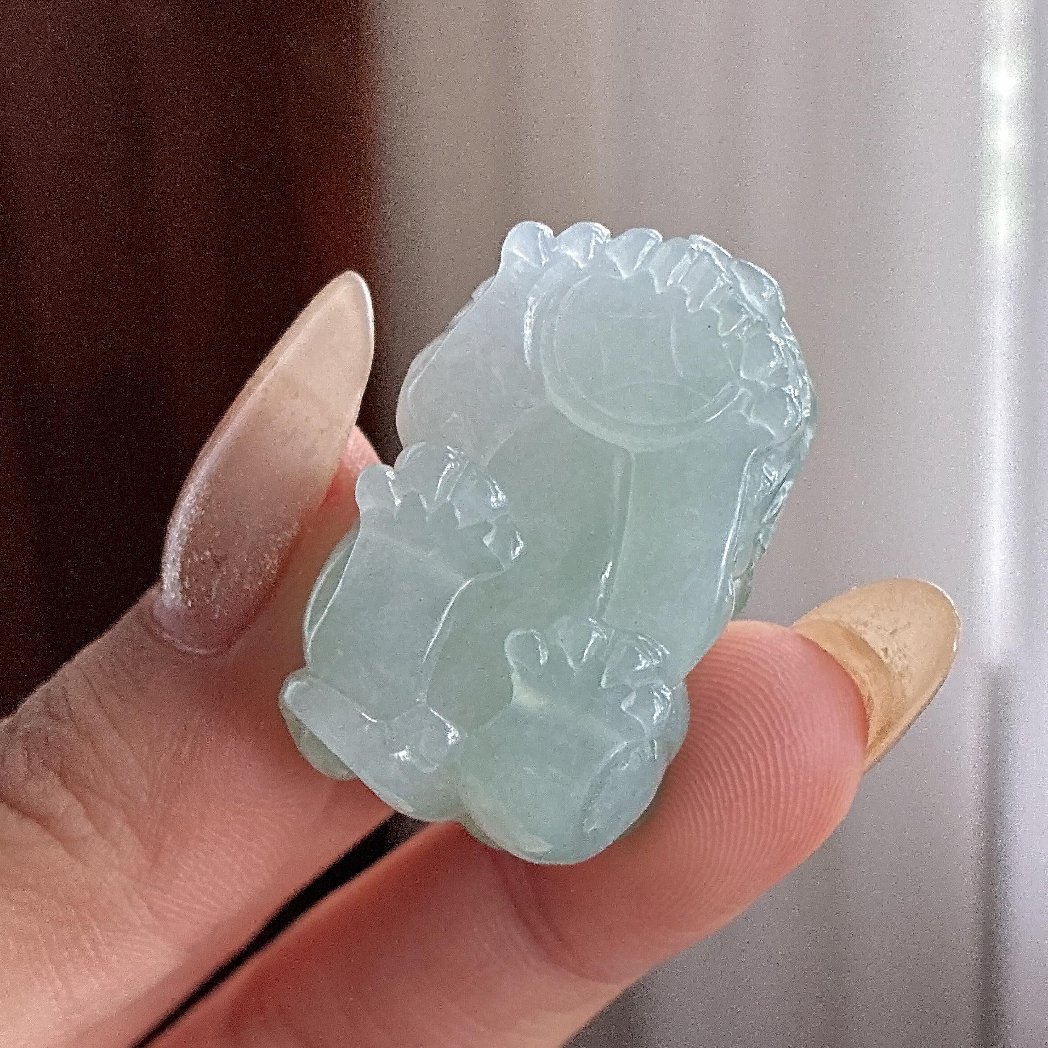 糯冰晴底貔貅 天然缅甸Ａ货翡翠（yc497762）