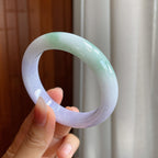 糯冰春带彩翡翠平安镯（54mm)（yc316585）